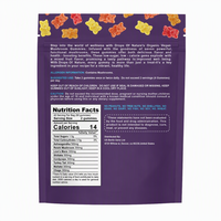 Gummies aux champignons vegan, marque privée OEM, supplément de vitamines nootropiques, gummies aux champignons Lion's Mane