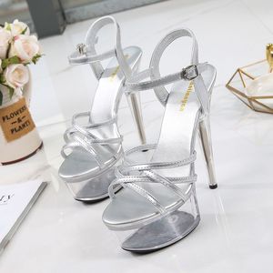 Sandalias Plataforma <b>High</b> Quality Open Toe Women Transparent Platform <b>Heels</b> for <b>Sexy</b> Lady - Product Image 5