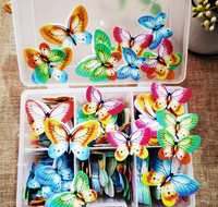 Papier de riz comestible de qualité alimentaire avec logo personnalisé Kangkai, fournisseur de gâteaux, ornement de gâteau, papillon en gaufrette glutineuse pour décorations de gâteaux