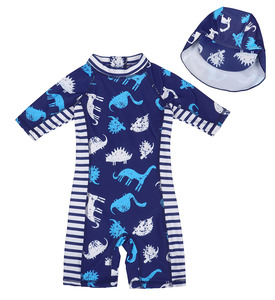 <span class=keywords><strong>Maillot</strong></span> de <span class=keywords><strong>bain</strong></span> une pièce imprimé dinosaure, <span class=keywords><strong>fille</strong></span>/garçon, avec bonnet de soleil, protection contre les éruptions cutanées, Upf 50 + - Product Image 2
