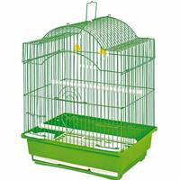 Cage à oiseaux rectangulaire extra-large, solide, écologique, simple et moderne, pliable, avec plateau amovible, mangeoires intégrées et fermeture à bouton.