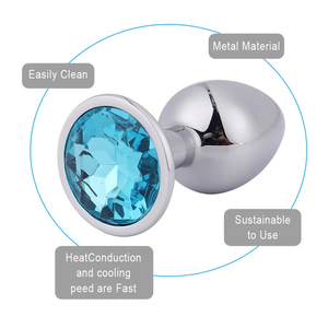 Hot Sale Butt Plug Anale in Metallo con Gioiello, Giocattoli Anali in Acciaio Inossidabile, Plug Anale Grande per il Piacere Femminile, <span class=keywords><strong>Sex</strong></span> Toys - Product Image 2