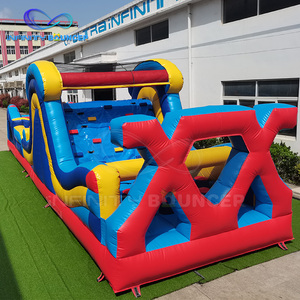 Parcours d'obstacles gonflable en PVC pour jeux <span class=keywords><strong>de</strong></span> plein air, parcours d'obstacles gonflable compétitif, parcours d'obstacles gonflable <span class=keywords><strong>pastel</strong></span>, long - Product Image 4