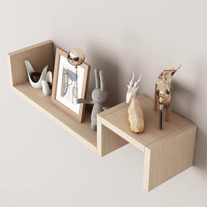 Combinazione libera creativo di legno reticolo parete mensola semplice appesa a parete per soggiorno legno artigianato scatole di legno cartine - Product Image 3