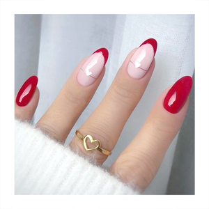 <span class=keywords><strong>Uñas</strong></span> Postizas de Almendra Estilo Personal, Puntas Nude con Estampado de <span class=keywords><strong>Flores</strong></span> Blancas, Pintura <span class=keywords><strong>en</strong></span> la Posición Exterior, Suministros de Color Verde, <span class=keywords><strong>Uñas</strong></span> Postizas Personalizadas - Product Image 6