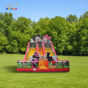 WINSUN Gigante <span class=keywords><strong>Mickey</strong></span> <span class=keywords><strong>Mouse</strong></span> Inflable Gorila Saltando Castillo Tobogán Seco Para Niños - Product Image 1