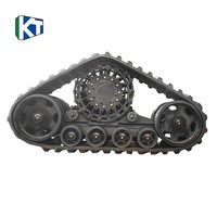 Système de conversion de chenilles triangulaires en caoutchouc Juexin de haute qualité, kits d'assemblage de train de roulement durables pour moissonneuses-batteuses à usage agricole