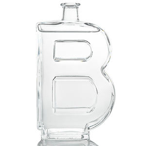 Botella de <span class=keywords><strong>licor</strong></span> de vidrio con diseño de letra personalizada A B, súper pedernal, whisky spirit, 750ml, aceite de <span class=keywords><strong>miel</strong></span>, vodka, gin, tequila, <span class=keywords><strong>Ron</strong></span> con tapa de corcho - Product Image 6