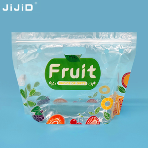 JIJIDカスタムフードバッグフルーツグレーププラスチックジップロックバッグ野菜フルーツキープ新鮮なつや消しバッグ - Product Image 1