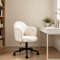 Chaise de bureau pivotante ergonomique moderne CARLFORD pour enfants, chaise de bureau en tissu pour enfants avec hauteur réglable en acier