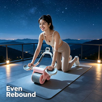 Nouvel appareil de tonification corporelle Ab Roller à rebond automatique pour la maison, équipement de fitness pour hommes et femmes adultes, entraînement abdominal coulissant