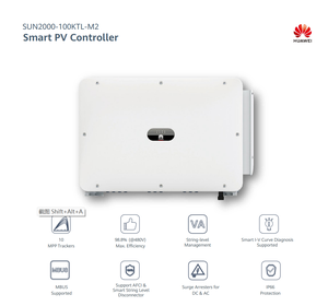 Controlador Solar Inteligente Trifásico MPPT10 de 100KW, China HW SUN2000-100KTL-M2, IP66, 98.1% de Eficiencia, Conexión a Red - Product Image 2