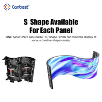 Écran mural LED flexible incurvé Canbest P1.9 P2.6 pour intérieur, scène, 7680 Hz, panneau mural vidéo LED, affichage LED circulaire en forme de S