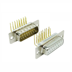 汽车引脚DR15连接器端子弯曲90度，焊板VGA水平插座15引脚串行端口公母连接器 - Product Image 5