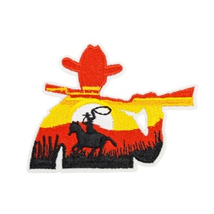 Cowboy Boots Cowgirl Heat Press Embroidery Custom Guangdong China Trucker Hat Patches Iron On Bulk Western Patches For Caps - Product Image 3