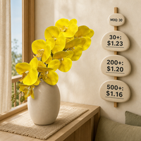 Fleurs artificielles en soie Phalaenopsis réalistes, lot de 9 pièces pour la mise en scène de mariages de style européen et la décoration intérieure