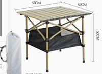 Table longue pliable moderne de style filet pour l'extérieur, idéale pour le camping, la vente ambulante, le pique-nique multifonctionnel et la préparation de crêpes – Mobilier d'extérieur