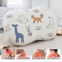 Oreiller de lit pour enfants YUE RISE Factory, en mousse à mémoire de forme rebondissante, doux, respirant, orthopédique pour le coccyx, avec imprimé chat de dessin animé