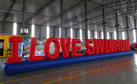 Lettres gonflables publicitaires en PVC pour piscine, décorations, ballons lettres, enseignes gonflables, logo pour événements, lettres géantes lumineuses à LED