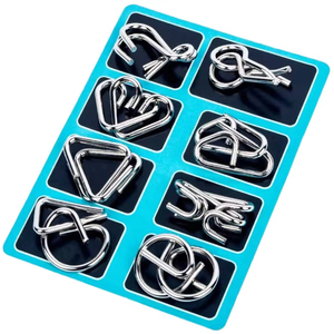 Juego de 8 Rompecabezas de Alambre Metálico de Alta Calidad, Juguetes de Desbloqueo, Rompecabezas de Metal para Niños, Regalo para Fiestas - Product Image 2