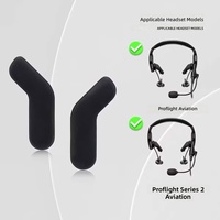 Kit de protection latérale et coussinets de serre-tête en cuir protéiné pour casque d'aviation Bose ProFlight Série 2