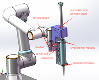 Robot de collage collaboratif à 6 axes pour la distribution d'adhésif de précision, destiné à l'assemblage industriel et à la production à haute variation de modèles CE ISO TS 15066