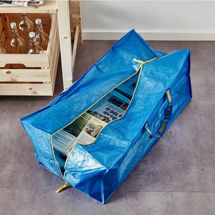 Custom Logo High Quality Bagreusable Extra Large Capacity Laminated Frakta PP Woven Shopping Bag Polypropylene bag