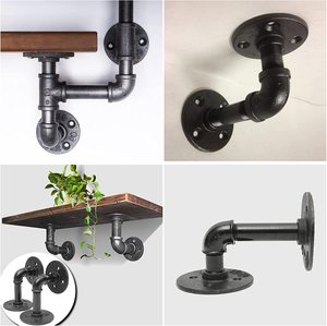 Phụ kiện ống sắt dễ uốn ống BSP Đen dải 90 ° khuỷu tay cho đồ nội thất ống nước dầu - Product Image 5