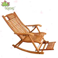Di alta qualità naturale di bambù di legno portatile di campeggio esterna per il tempo libero poltrona reclinabile
