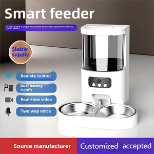 Comedero inteligente y moderno para mascotas, totalmente automático, ecológico, cronometrado, cuenco doble cuantitativo con cámara para gatos y perros - Product Image 4