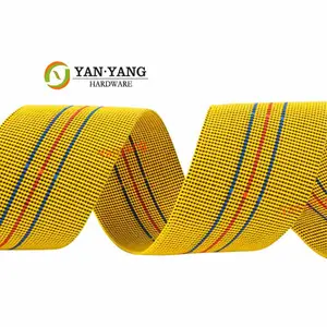 Upholstery Đàn Hồi Stretch Webbing Tape Đối Với Ghế Sofa Seat Belt Webbing