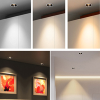 Intégré COB profond anti-éblouissement encastré COB LED downlight angle réglable mur rondelle spots