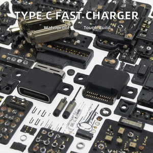 Conector Hembra Tipo C Estándar de 24 Pines, Resistente al Agua, Montaje Horizontal SMT, Carga Rápida USB de 30V - Product Image 2