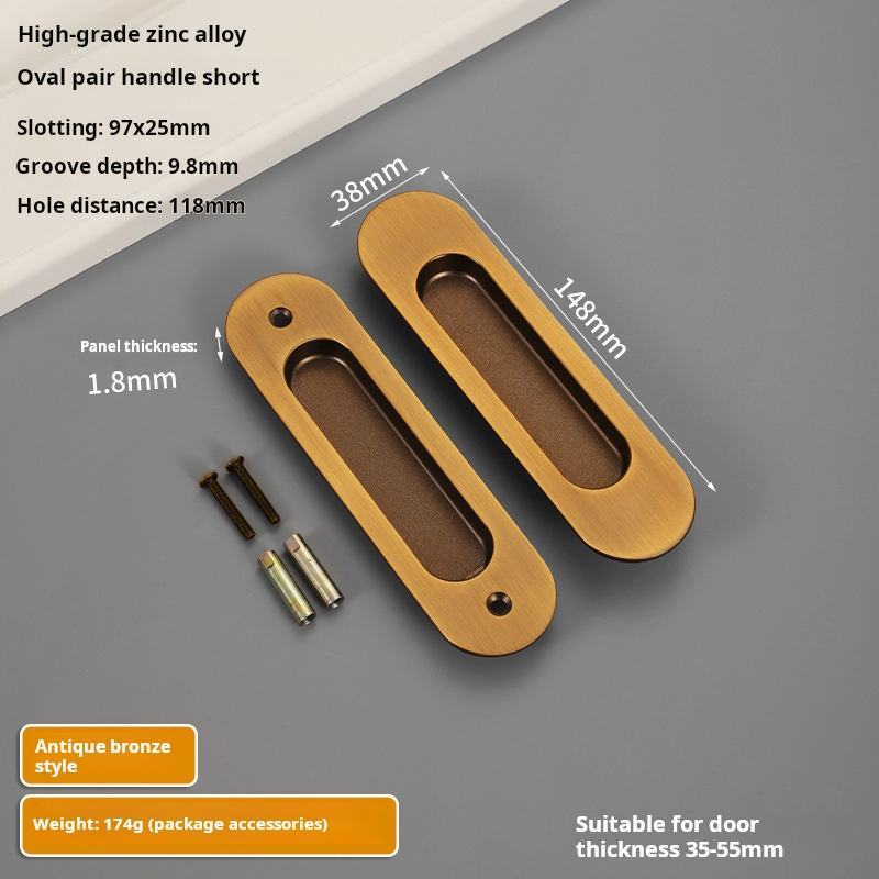 Ellipse 148x38=antique bronze color