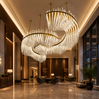 Lámparas de Techo de Lujo para Vestíbulo Grande, Recepción, Departamento de Ventas, Diseño Creativo, Candelabros para Hotel, Salón de Banquetes