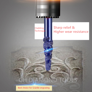 גבוהה ללבוש עמיד רב שכבתי brazed sintered יהלומי הקלה חריטת bits כלים עבור גילוף אבן גרניט - Product Image 6