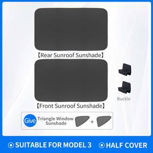<span class=keywords><strong>Pare</strong></span>-<span class=keywords><strong>soleil</strong></span> de toit en verre avant et arrière, isolation thermique, demi-couverture, <span class=keywords><strong>pare</strong></span>-<span class=keywords><strong>soleil</strong></span> de toit, adapté à la <span class=keywords><strong>Tesla</strong></span> <span class=keywords><strong>Model</strong></span> <span class=keywords><strong>3</strong></span> - Product Image 2