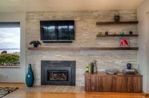 Premium Solid <strong>Walnut</strong> TV <strong>Floating</strong> <strong>Shelf</strong>,custom Board, Wall-mounted Foam , Heavy Duty Bracket - Product Image 3