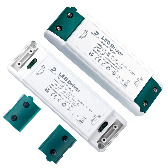 DUSKTEC Constant Voltage DC 12v 24v 30w 2.5a 1.25a IP44 AC100-240v Ultra-Slim Smarts RGB Led Driver for Europe Street Light