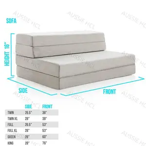 Grosir Kasur Bed Foldaway Atasan Sofa Pesanan Online Ukuran Tunggal Gel Lateks Busa Memori Spons Lipat Kasur