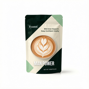 OEM ODM <b>Man</b> Power Instant Coffee Mild Inner Support Keep Confident Vitality Natural Herbal Male Wellness 100g Stand <b>Pouch</b> - Product Image 1