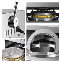 Machine de scellage manuelle à commande numérique pour barquettes en aluminium, scelleuse de boîtes alimentaires rondes pour l'emballage des aliments cuits
