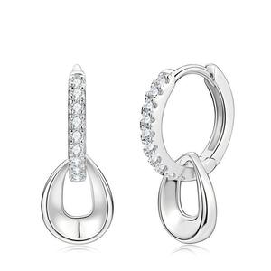 Boucles d'oreilles pendantes en diamant Hip Hop abordables, boucles d'oreilles pendantes en diamant de luxe pour femmes - Product Image 2