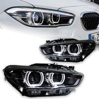 Conjunto de Faros LED con Luz Diurna y Señal de Giro Secuencial para BMW Serie 1 F20 LCI 2015-2018, Conexión Directa sin Errores