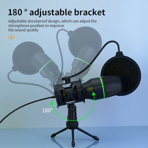 Micrófono condensador con cable USB para Karaoke, dispositivo de grabación para juegos de escritorio, <span class=keywords><strong>vlogging</strong></span>, YouTube, vídeo en vivo - Product Image 6