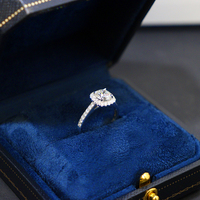 Bague en argent avec diamant de laboratoire et moissanite Madonna pour mariage, sertie en platine, or blanc, or rose, or jaune 18K, 14K, 9K