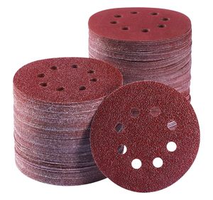 240 पीसी 5 इंच 8-होल हुक और लूप एल्यूमीनियम ऑक्साइड सैंडिंग डिस्क - Product Image 1