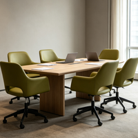 Fauteuil pivotant pour l'hôtellerie, réglable en hauteur, rembourré en PU, chaise de bureau pour hôtel, bureau d'affaires, salle de conférence