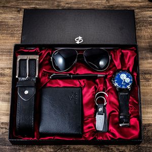 Wholesale Dad's Luxury Watch Set for Man Birthday Gifts Artificial Leather Watch Men Watch Gifts Set Gifts <strong>Box</strong> - Product Image 6