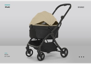 カスタマイズされた軽量4輪折りたたみ式アルミチューブ犬 & 猫ペットベビーカーオックスフォード生地ナイロン調整可能防水デザイン - Product Image 5